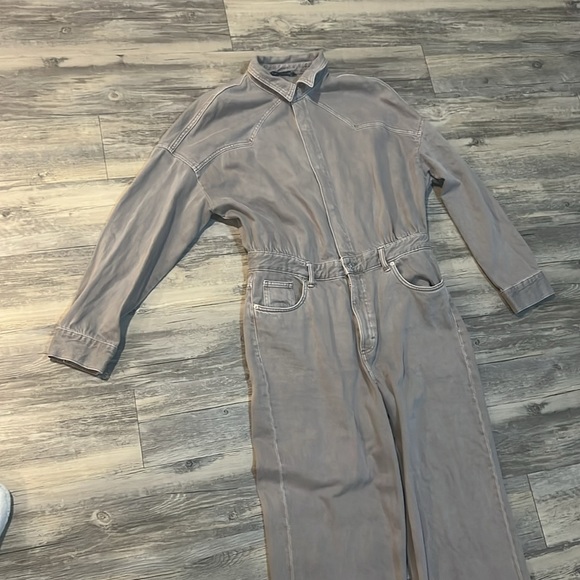 Zara XL Gray Cargo Jumper, jumpsuit (like new, small spot on sleeve pictured) - Picture 3 of 13